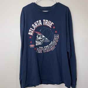 Atlanta Braves Smack Apparel Atlanta True Blue Size XL Long Sleeve Shirt